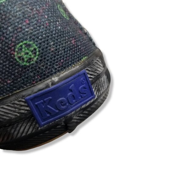 Keds Studio Womens Size 8.5 Custom Slip On Shoes Blue Green Galaxy Pentagram - Picture 6 of 8